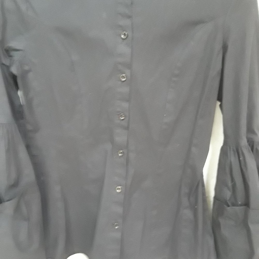 Tov Bishop Sleeve Blouse, Black, Small